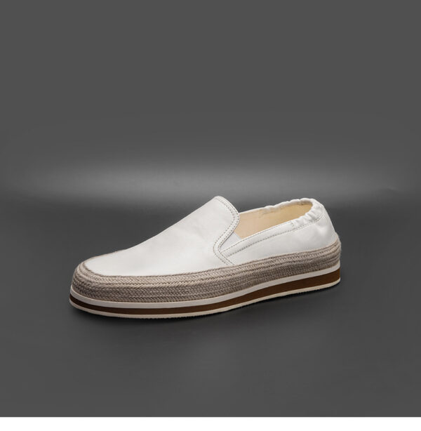 Lazy Slip-On Men's White Loafers Summer Shallow Breathable Lightweight Fisherman Shoes