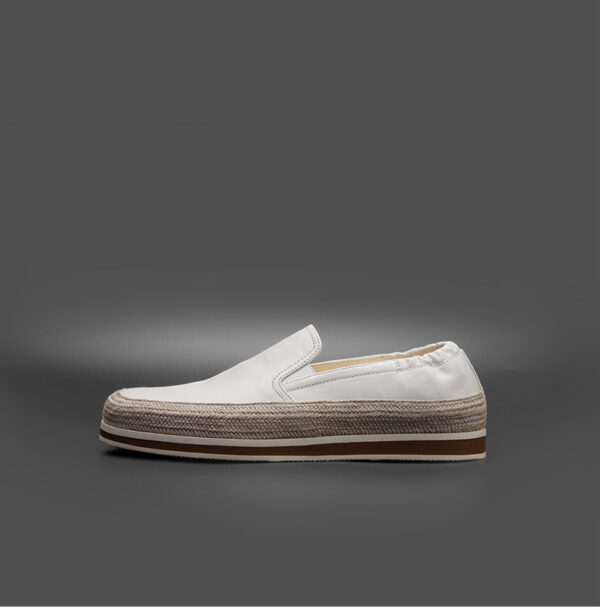 Lazy Slip-On Men's White Loafers Summer Shallow Breathable Lightweight Fisherman Shoes - Image 2