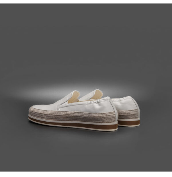 Lazy Slip-On Men's White Loafers Summer Shallow Breathable Lightweight Fisherman Shoes - Image 4