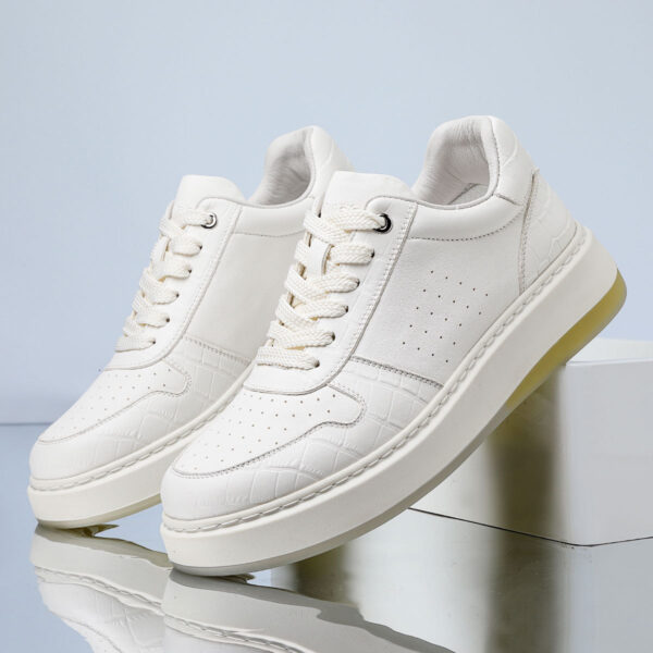 Cowhide Genuine Leather Sneakers High-End Men's Casual Shoes