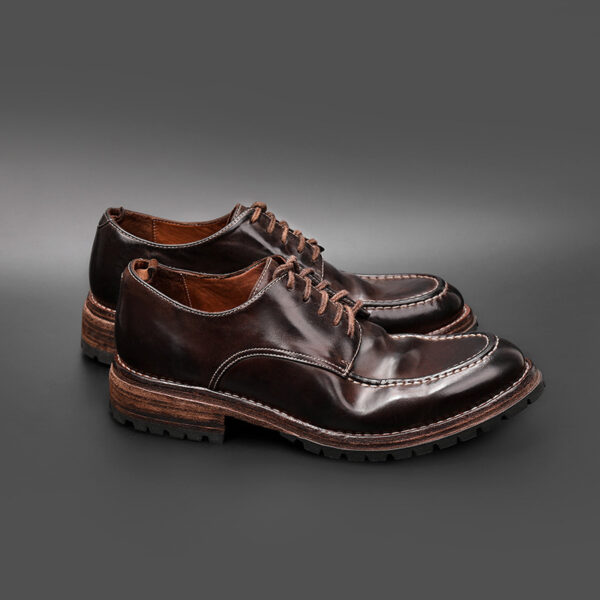 Brown Wear-Resistant Handmade Business Leather Shoes High-End Cordovan Leather Men's Shoes