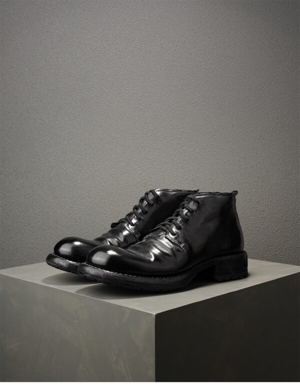 Washed Horse Leather Martin Boots Handmade Men's High Top Leather Shoes