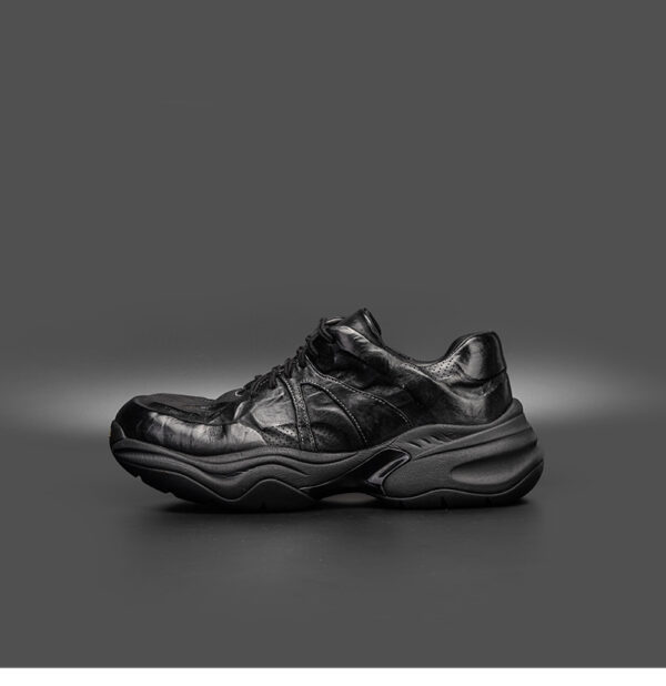 Breathable Horse Leather Thick-Soled Dad Shoes Outdoor Casual Shoes For Men - Image 2