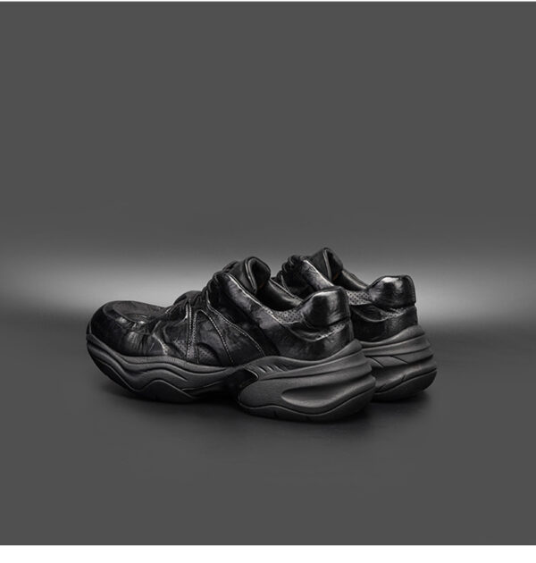 Breathable Horse Leather Thick-Soled Dad Shoes Outdoor Casual Shoes For Men - Image 3