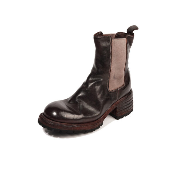 Fashion High-Grade Washed Horse Leather Women's Boots Thick Sole High-Calf Boots - Image 4