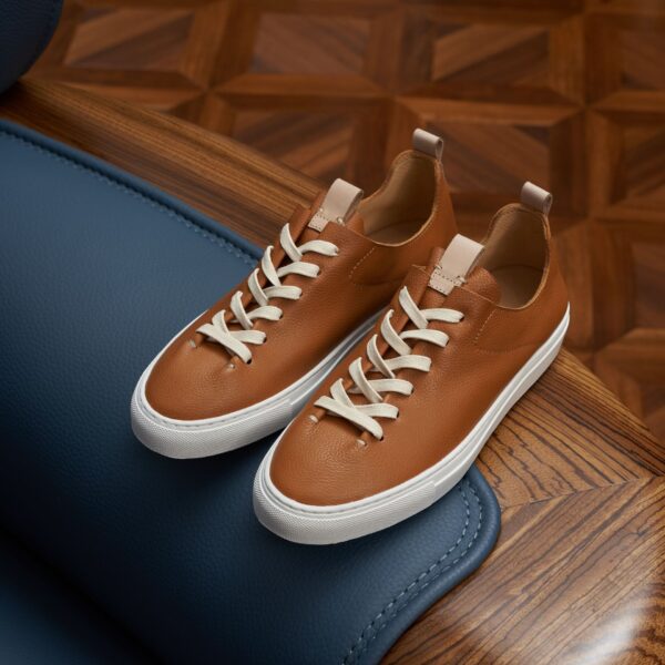 Breathable High-End Casual Shoes Soft Leather Sneakers First Layer Of Cowhide - Image 2