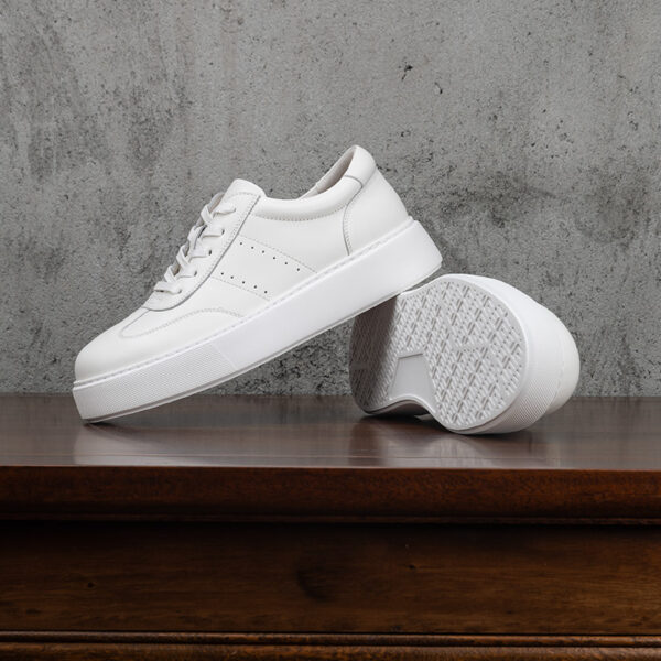 Men's Genuine Leather Sneakers Casual High-End Breathable Leather Shoes - Image 4