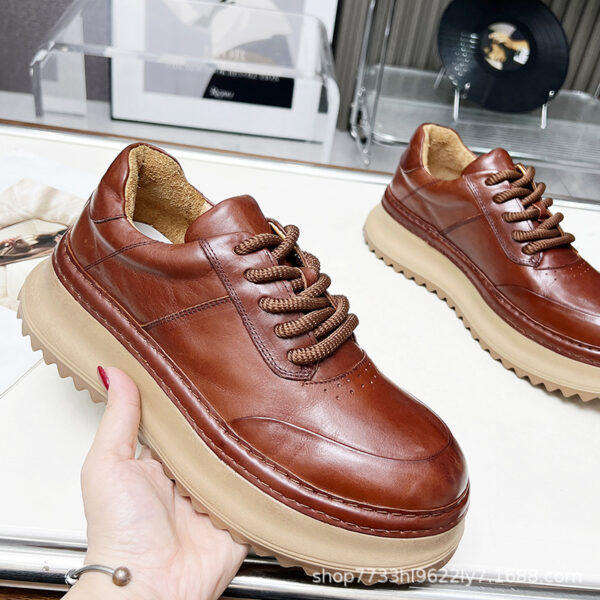Men's Shoes Vintage Horsehide Casual Leather - Image 2
