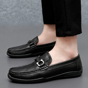 Men's Slip-on Loafers Soft-soled Casual Leather Shoes