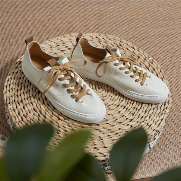 Summer Breathable High-End Casual Shoes Soft Leather Sneakers First Layer Of Cowhide