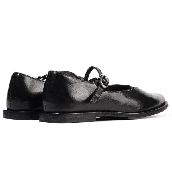 Fashion Black Soft-Soled Cross-Buckle Leather Shoes - Image 2