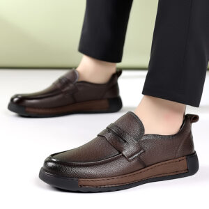 Men's Casual Shoes Soft-soled Slip-on Leather Boots