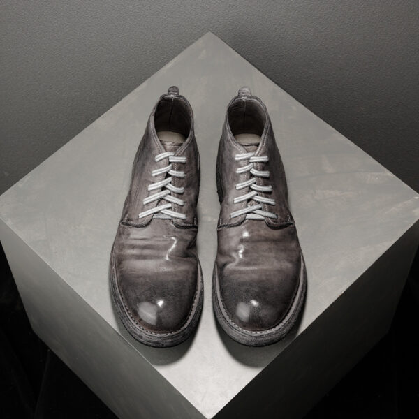 Men's High Top Leather Shoes Washed Horse Leather Martin Boots Handmade - Image 4