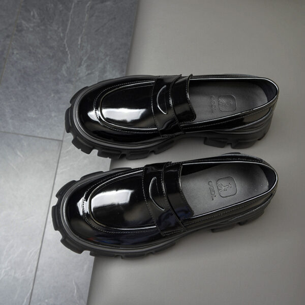 Men's High-End Thick-Soled Leather Casual Shoes