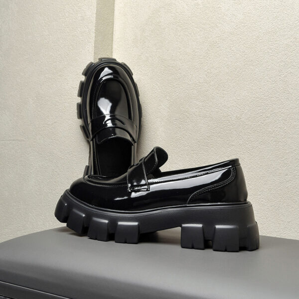 Men's High-End Thick-Soled Leather Casual Shoes - Image 2