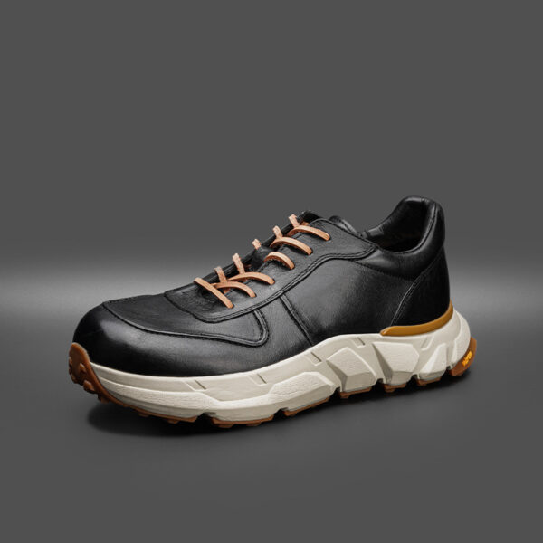 High-Grade Horse Leather Men's Sports Casual Shoes Lightweight Breathable Dad Shoes - Image 3