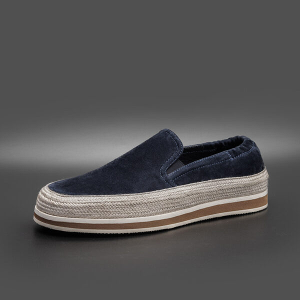 Lazy Slip-On Men's Navy Loafers Summer Shallow Breathable Lightweight Fisherman Shoes - Image 2
