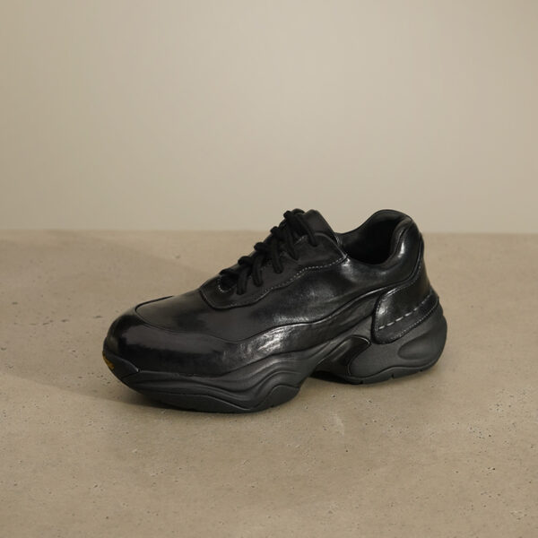 Genuine Leather Soft Sole Women's Shoes Handmade Horse Leather Breathable Casual Dad Shoes - Image 2