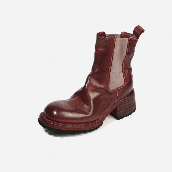 High-Grade Washed Horse Leather Women's Boots Thick Sole High-Calf Boots - Image 2