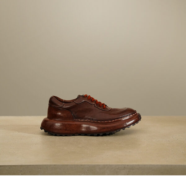 Women's Horse Leather Anti-Slip Leather Shoes Retro Handmade Dad Shoes