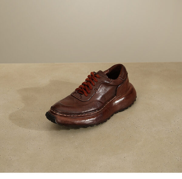 Women's Horse Leather Anti-Slip Leather Shoes Retro Handmade Dad Shoes - Image 2