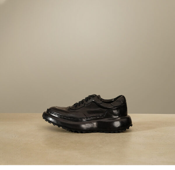 Anti-Slip Leather Shoes Retro Fashion Horse Leather Handmade Dad Shoes - Image 3