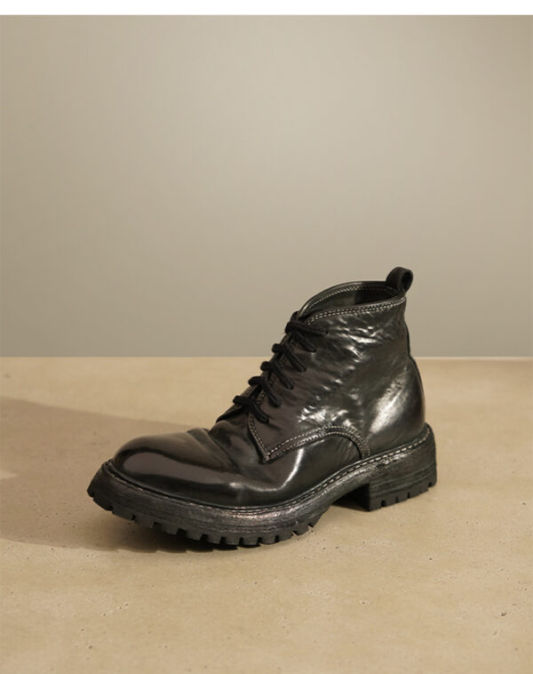 Women's Martin Boots Corduroy Leather High-End Short Boots Trendy Cool Women's Boots - Image 4