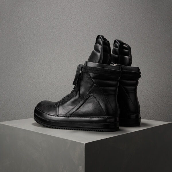 High-end Men's High Top Washed Horse Leather Thick Sole Sports Casual Shoes - Image 3